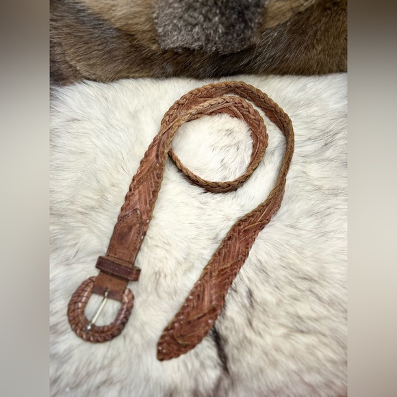 Braided leather belt - Picture 9 of 10